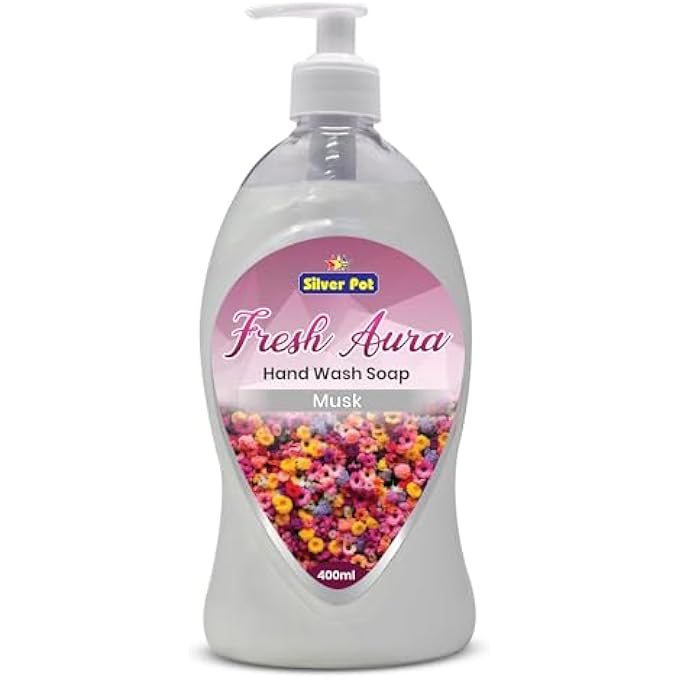 Silver Pot MUSK HAND WASH - 400ML - GENTLE HYDRATING FORMULA WITH REFRESHING MUSK SCENT, AND EFFECTIVE GERM PROTECTION FOR DAILY USE - Image 1